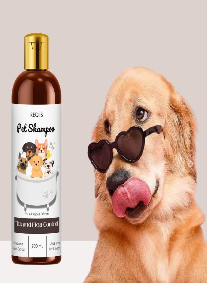 شامبو ريجيس للحيوانات الأليفة لمكافحة القراد والبراغيث، 200 مل، مع خلاصة الكركم والصبار، عبوة من قطعتين - Image 3